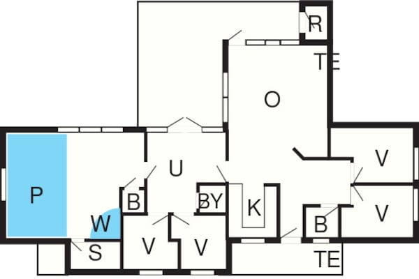 Foto van Vakantiehuis met sauna aan het strand - Vakantiehuis in Aakirkeby - FloorPlan