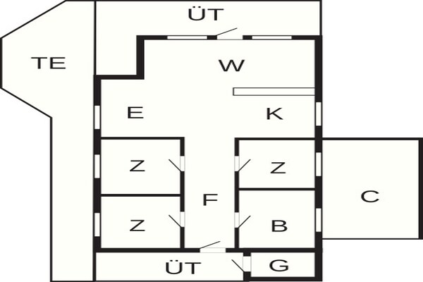 Foto van 6 persoons vakantie huis in Spøttrup-By Traum - Vakantiehuis in Spøttrup - FloorPlan