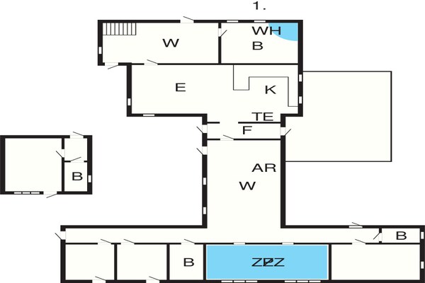 Foto van 12 persoons vakantie huis in Væggerløse - Vakantiehuis in Væggerløse - FloorPlan