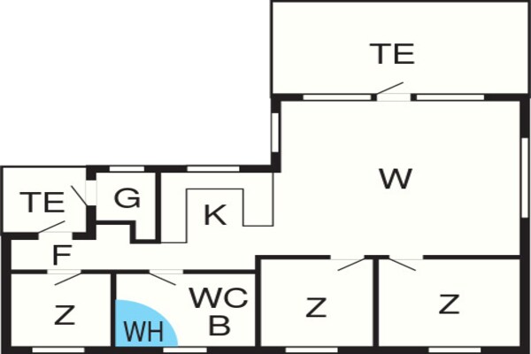 Foto van Milieuvriendelijk toevluchtsoord met spa - Vakantiehuis in Blåvand - FloorPlan