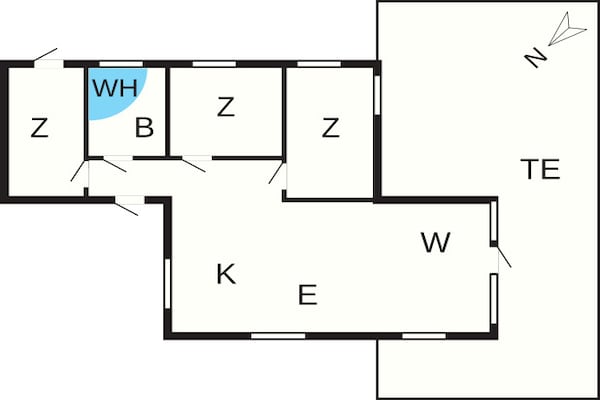 Foto van Vakantiehuis in Vestervig met jacuzzi - Vakantiehuis in Vestervig - FloorPlan