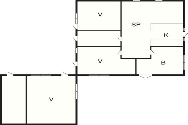 Foto van Strandhuisje met aanbouw - Vakantiehuis in Grenaa - FloorPlan