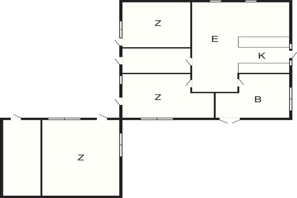 Foto van Strandhuisje met aanbouw - Vakantiehuis in Grenaa - FloorPlan