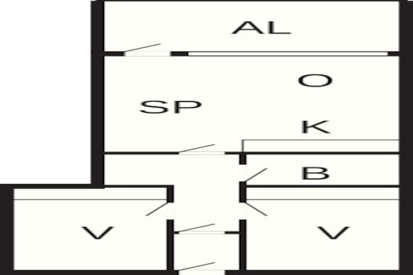 Foto van 6 persoons vakantie huis op een vakantie park in Fanø - FloorPlan