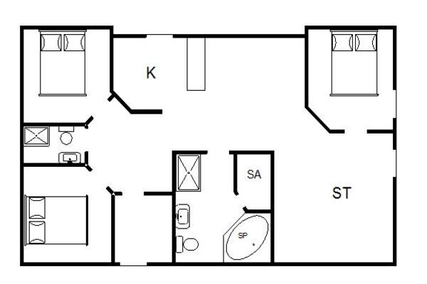 Foto van 6 persoons vakantie huis in Tarm - Vakantiehuis in Tarm - FloorPlan
