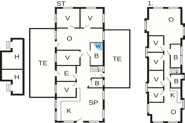 Foto van Ruim zomerhuis met sauna - Vakantiehuis in Ulfborg - FloorPlan