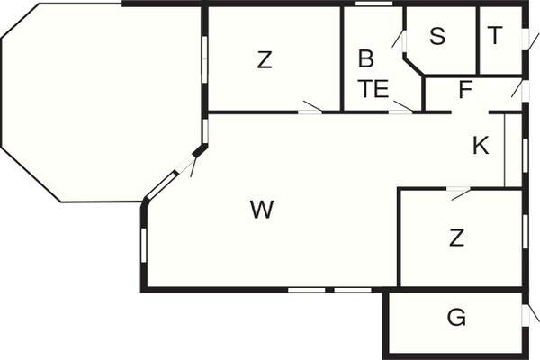 Foto van 6 persoons vakantie huis in Gelting - Vakantiehuis in Gelting - FloorPlan