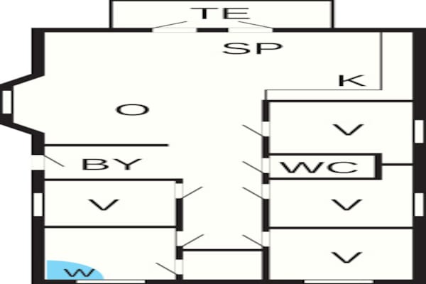 Foto van 6 persoons vakantie huis op een vakantie park in Gråsten - FloorPlan