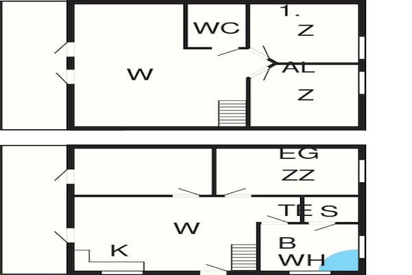 Foto van 6 persoons vakantie huis op een vakantie park in Gråsten - FloorPlan