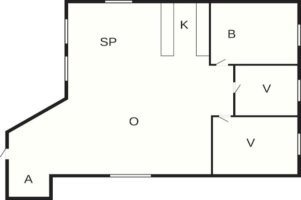 Foto van Zeeparadijs met open terras - Vakantiehuis in Bjert - FloorPlan