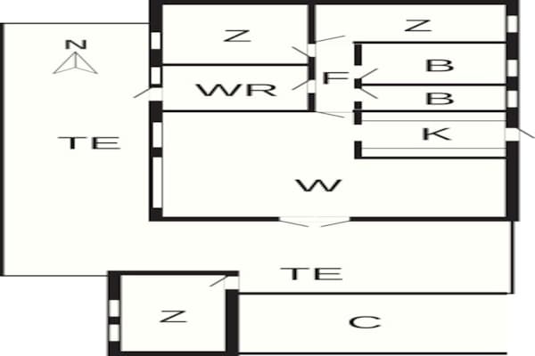 Foto van Familieverblijf aan het strand - Vakantiehuis in Assens - FloorPlan
