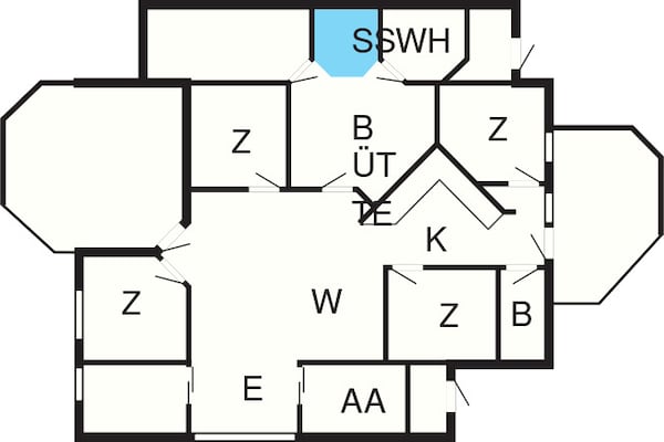 Foto van Huisje in Deense stijl in Otterndorf - Vakantiehuis in Ottendorf - FloorPlan