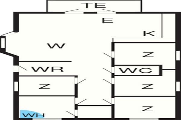 Foto van 6 persoons vakantie huis op een vakantie park in Gråsten - FloorPlan