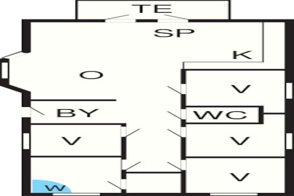 Foto van 6 persoons vakantie huis op een vakantie park in Gråsten - FloorPlan