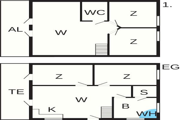 Foto van 6 persoons vakantie huis op een vakantie park in Gråsten - FloorPlan