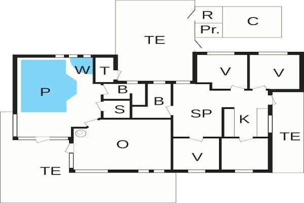 Foto van Langeland strandhuis met sauna - Vakantiehuis in Humble - FloorPlan