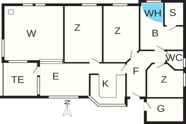 Foto van Afgelegen toevluchtsoord bij Lyngbo Heide - Vakantiehuis in Henne - FloorPlan