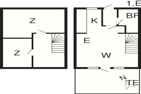 Foto van 6 persoons vakantie huis op een vakantie park in Borre - FloorPlan