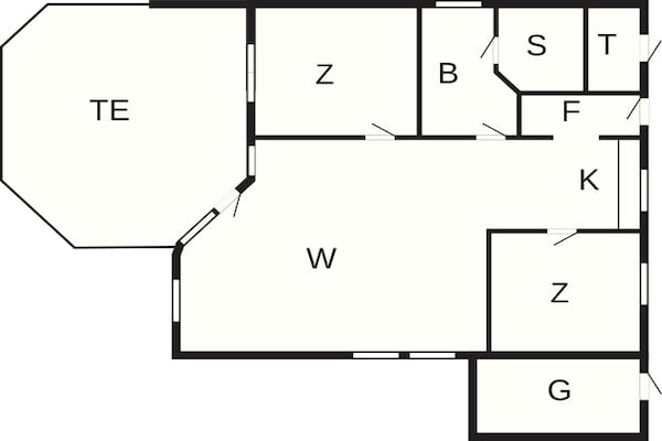 Foto van 6 persoons vakantie huis in Gelting - Vakantiehuis in Gelting - FloorPlan