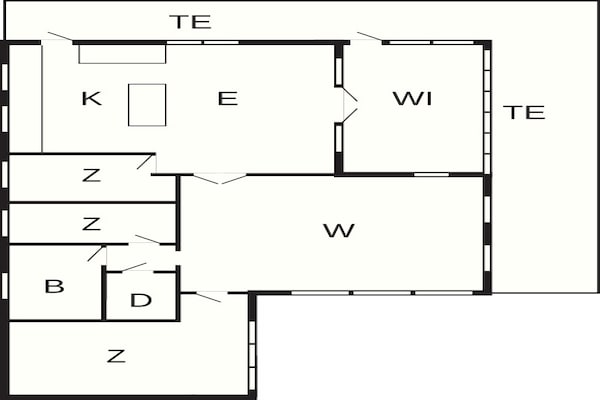Foto van Gezellig strandhuis in Rageleje - Vakantiehuis in Vejby - FloorPlan