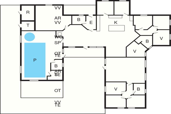 Foto van Luxe vakantieverblijf met zwembad - Vakantiehuis in Idestrup - FloorPlan