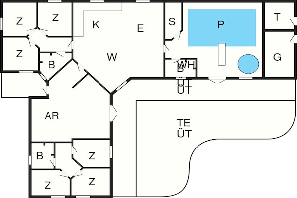 Foto van Luxe villa met zwembad -- By Traum Ferienwohnungen - FloorPlan