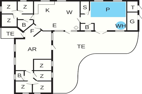 Foto van Luxe vakantieverblijf met zwembad - Vakantiehuis in Ebeltoft - FloorPlan