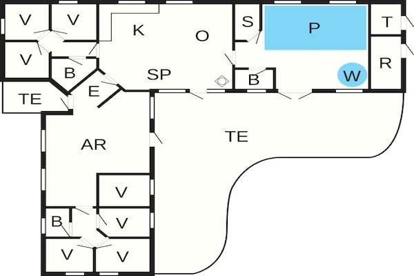 Foto van Luxe vakantieverblijf met zwembad - Vakantiehuis in Ebeltoft - FloorPlan