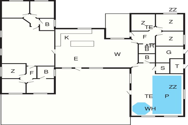 Foto van Luxe vakantieverblijf met zwembad - Vakantiehuis in Sydals - FloorPlan