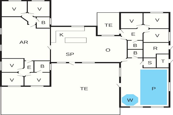 Foto van Luxe vakantieverblijf met zwembad - Vakantiehuis in Sydals - FloorPlan