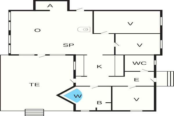 Foto van Idyllisch huisje in Allinge - Vakantiehuis in Allinge - FloorPlan