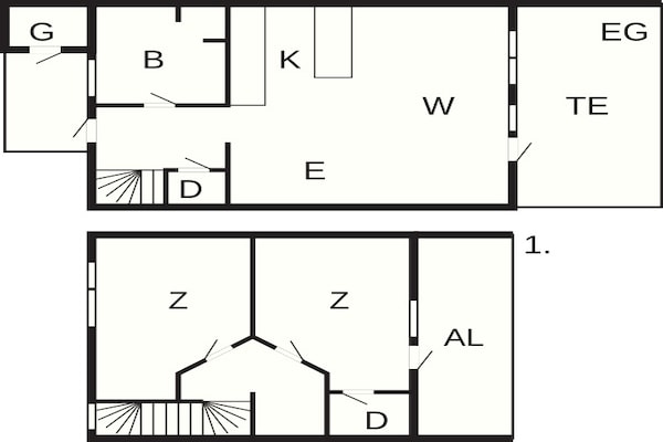 Foto van 6 persoons vakantie huis op een vakantie park in Løkken - FloorPlan