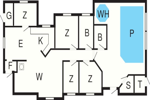 Foto van Afgelegen oase met zwembad - Vakantiehuis in Ålbæk - FloorPlan
