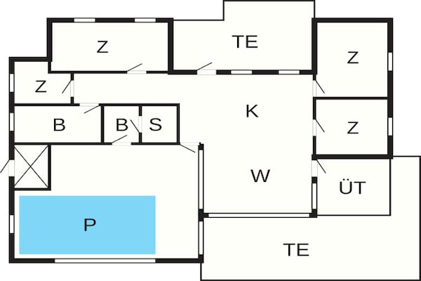 Foto van 10 persoons vakantie huis in Hjørring-By Traum - Vakantiehuis in Hjørring - FloorPlan