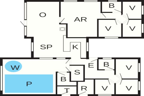 Foto van Luxe zwembadresort in Kegnaes - Vakantiehuis in Sydals - FloorPlan