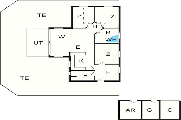 Foto van 8 persoons vakantie huis in Blåvand - Vakantiehuis in Blåvand - FloorPlan