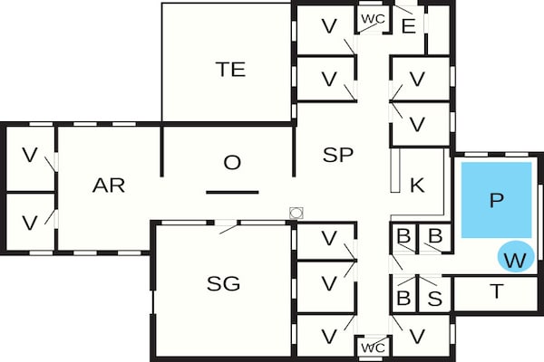 Foto van Luxe vakantieverblijf in Vorupor - Vakantiehuis in Snedsted - FloorPlan
