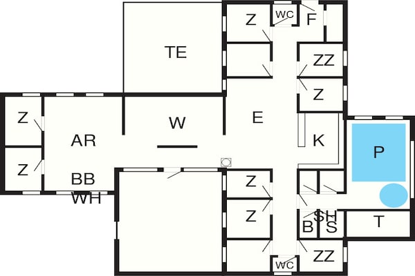 Foto van Luxe vakantieverblijf in Vorupor - Vakantiehuis in Snedsted - FloorPlan