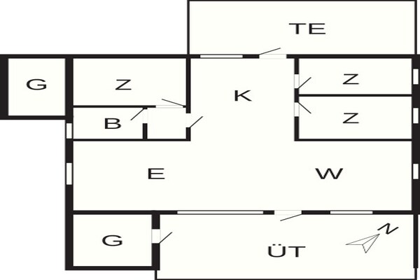 Foto van Charmant toevluchtsoord in Marielyst - Vakantiehuis in Væggerløse - FloorPlan