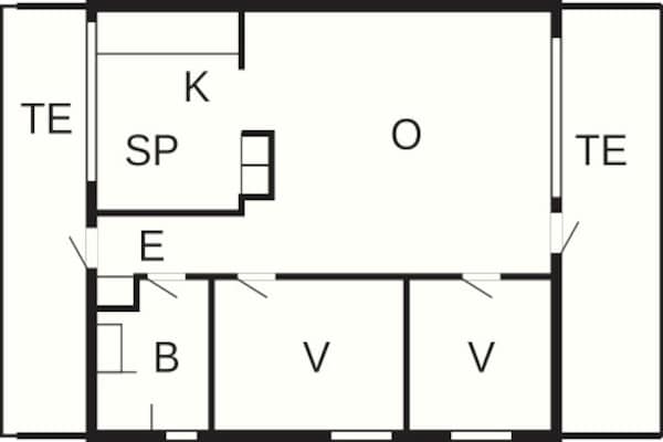 Foto van 6 persoons vakantie huis op een vakantie park in Hanstholm - FloorPlan