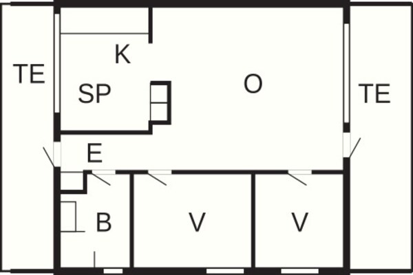 Foto van 6 persoons vakantie huis op een vakantie park in Hanstholm - FloorPlan