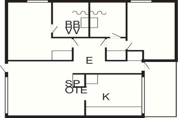 Foto van 6 persoons vakantie huis op een vakantie park in Hanstholm - FloorPlan