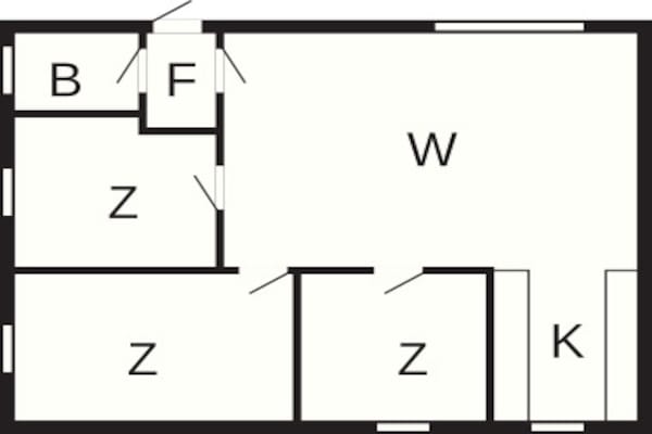 Foto van 6 persoons vakantie huis op een vakantie park in Blåvand - FloorPlan