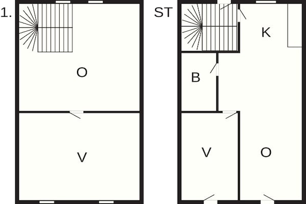 Foto van 2 persoons vakantie huis op een vakantie park in Blåvand - FloorPlan