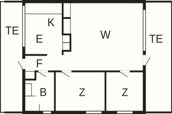 Foto van 6 persoons vakantie huis op een vakantie park in Hanstholm - FloorPlan
