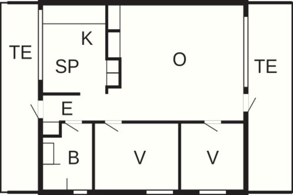 Foto van 6 persoons vakantie huis op een vakantie park in Hanstholm - FloorPlan
