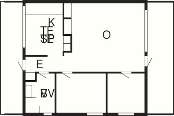 Foto van 6 persoons vakantie huis op een vakantie park in Hanstholm - FloorPlan