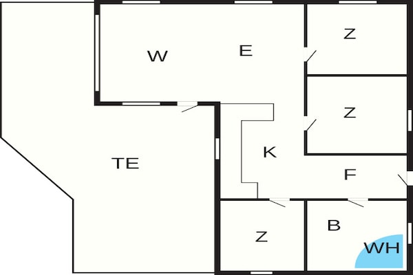 Foto van 6 persoons vakantie huis in Hjørring-By Traum - Vakantiehuis in Hjørring - FloorPlan