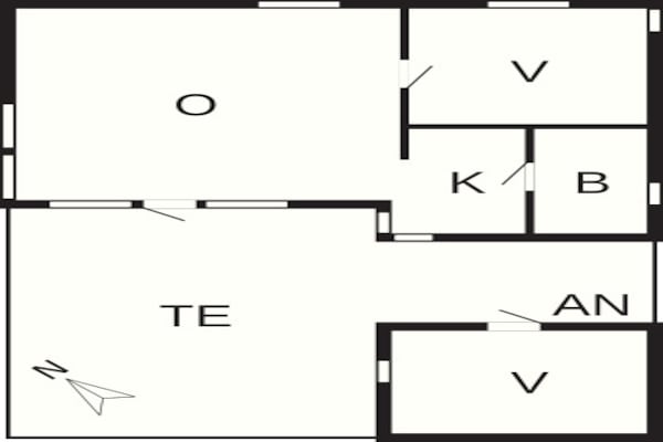 Foto van 6 persoons vakantie huis in Gudhjem-By Traum - Vakantiehuis in Gudhjem - FloorPlan