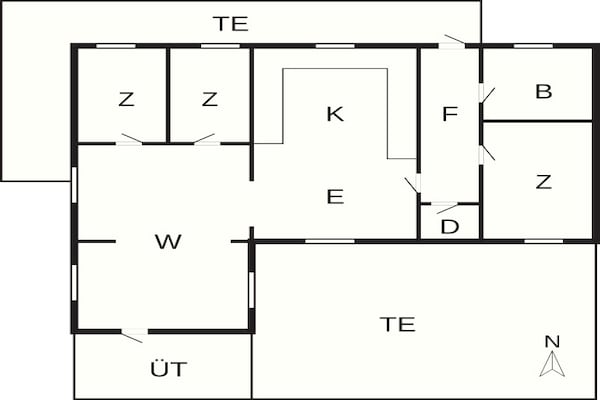 Foto van Rustiek toevluchtsoord met uitzicht - Vakantiehuis in Ringkøbing - FloorPlan